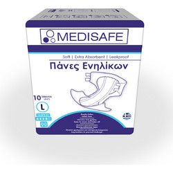 Mediform Medisafe Super Large Πάνες Ακράτειας 4 Σταγόνες 10τμχ