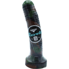 Kiotos Green Revolut Green Army 21 Dildo με Βεντούζα 25.5cm Καφέ Πράσινο