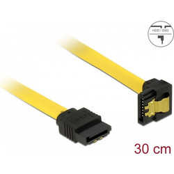 DeLOCK 82806 Καλώδιο Σκληρού Δίσκου 7-Pin SATA III to 7-Pin SATA III 0.3m Yellow