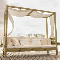Showood Καναπές Εξωτερικού Χώρου Καφέ 200x70x180cm 60602-SELECT8072808