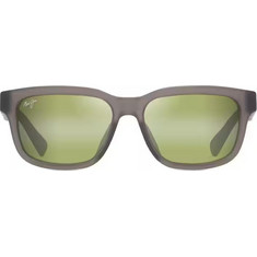 Maui Jim HT594-14 Ανδρικά Γυαλιά Ηλίου Τετράγωνα Κοκάλινα Γκρι με Πράσινο Φακό