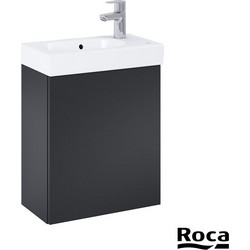 Roca Mini New Matt Σετ Έπιπλο Μπάνιου με Νιπτήρα Black A852445532