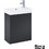 Roca Mini New Matt Σετ Έπιπλο Μπάνιου με Νιπτήρα Black A852445532