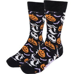 Cerda Disney Nightmare Before Christmas Βαμβακερές Γυναικείες Κάλτσες Μαύρες Πορτοκαλί με Σχέδια 1Pack 2900002418
