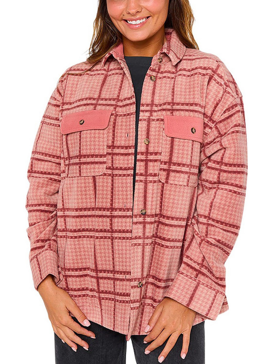 Rip Curl Μακρυμάνικο Γυναικείο Πουκάμισο Φούξια 06FWSH-0043