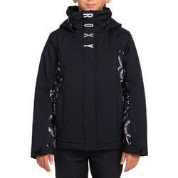 Roxy Αθλητικό Παιδικό Μπουφάν Χειμωνιάτικο Pullover Αδιάβροχο Αντιανεμικό Μαύρο ERGTJ03179-KVJ2