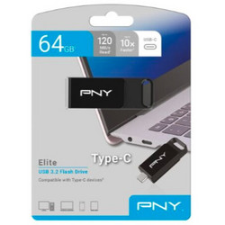 PNY Elite 64GB USB Stick 3.2 Gen 1 με USB-C