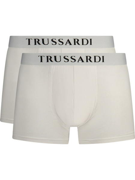 Trussardi Ανδρικά Μποξεράκια Σετ 2Pack Λευκά TRU2UTR01-01WHI