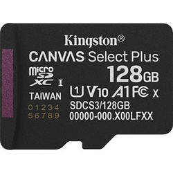 Kingston Canvas Select Plus Gen3 microSDXC 128GB Class 10 U1 V10 UHS-I A1 150MB/s