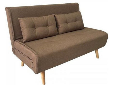 Zita Plus SARA Διθέσιος Καναπές Κρεβάτι Καφέ 134x80x84cm 40.0209