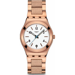 Swatch Essence of Rose Γυναικείο Ρολόι με Ροζ Χρυσό Μεταλλικό Μπρασελέ YLG414G