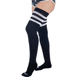 American Socks Γυναικείες Κάλτσες Ψηλές Μαύρες AS017
