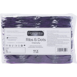 Pasante Intensity Ribs & Dots in Bag Προφυλακτικά με Ραβδώσεις 144τμχ