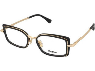 Max Mara MM5186 001 Γυναικείος Σκελετός Γυαλιών Οράσεως Μεταλλικός Χρυσός Μαύρος