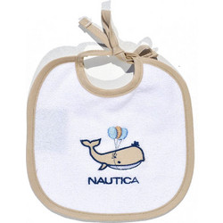Nautica Des. 940-1 Αδιάβροχη Σαλιάρα Υφασμάτινη με Κορδόνι Εκρού