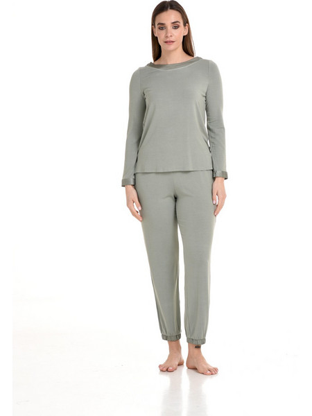 Zen Intimates Σετ Γυναικείες Πιτζάμες Χειμωνιάτικες Πράσινο Mint 87484