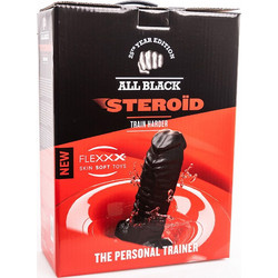 All Black Steroid The Personal Trainer Huge Ρεαλιστικό Dildo με Βεντούζα & Όρχεις 37cm Μαύρο