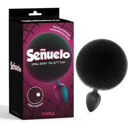 Chisa Novelties Senuelo Small Bunny Πρωκτική Σφήνα Tail Plug 6cm Μαύρη