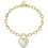 Guess Love Bites Γυναικείο Βραχιόλι Αλυσίδα με Καρδιά από Ατσάλι Xρυσό με Ζιργκόν UBB06061JWYGRHL