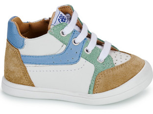 GBB Παιδικά Sneakers Μποτάκια Λευκά Καφέ Πράσινο Mint AL150-43-B