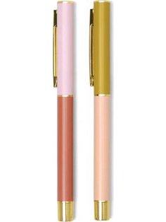 Blush Colour Block Rosewood & Blush Σετ Στυλό Διαρκείας Μαύρο 2τμχ DCBS-1011