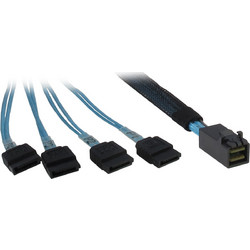Inter-Tech Καλώδιο Σκληρού Δίσκου mini SAS to 7-Pin SATA III 0.5m Black 88885003