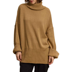 Namaste Emiliana Γυναικείο Πουλόβερ Ζιβάγκο Oversized Καφέ PW2325014