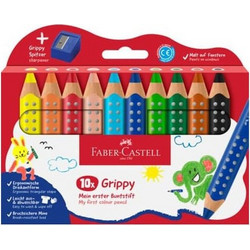 Faber-Castell Grippy Ξυλομπογιές Με Ξύστρα Σετ 10τμχ