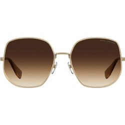Marc Jacobs MARC916S 01QN4 Γυναικεία Γυαλιά Ηλίου Τετράγωνα Μεταλλικά Χρυσά με Καφέ Φακό