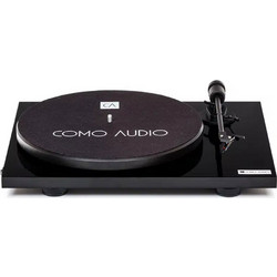 Como Audio Vinyl Πικάπ με Προενίσχυση Black + Ortofon OM 10