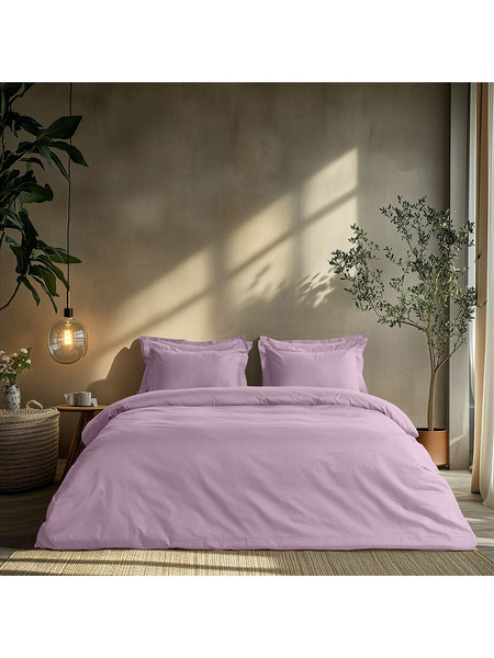 Beauty Home Σετ Σεντόνια Υπέρδιπλα Βαμβακοσατέν 240x270 Art 1700 Harmony Λιλά