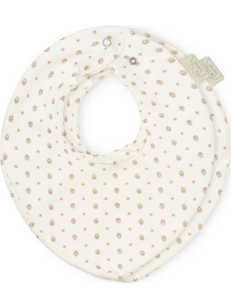 Cam Cam Copenhagen Rowan Σετ Σαλιάρες Μπαντάνα από 100% Βαμβάκι με Κουμπί Μπεζ 2τμχ