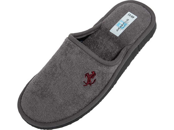 Amaryllis Slippers Χειμερινές Ανδρικές Παντόφλες Γκρι 53311-3
