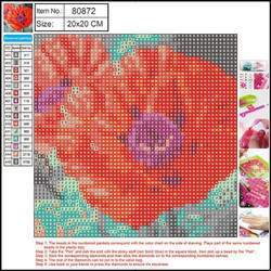 Centrum Flower Καμβάς Diamond Painting Kit 20x20cm 80872