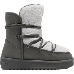 D.Franklin Nordic Γυναικεία Μποτάκια Χιονιού Πλατφόρμα Suede Ανθρακί με Γούνα DFSH370022