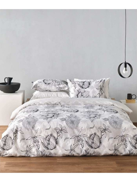 Kentia Σετ Σεντόνια Υπέρδιπλα Βαμβακοσατέν 240x270 Stylish Onirico White Black