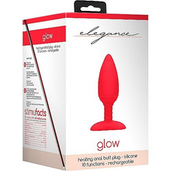Shots Legance Glow Πρωκτική Σφήνα Ασύρματη με Δόνηση 12cm Κόκκινη