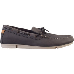 Clarks Trimocc Edge Ανδρικά Μοκασίνια Boat Shoes Δερμάτινα Γκρι 26115358
