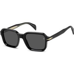 David Beckham DB7147/S 807/IR Γυαλιά Ηλίου Τετράγωνα Κοκάλινα Μαύρα με Μαύρο Φακό