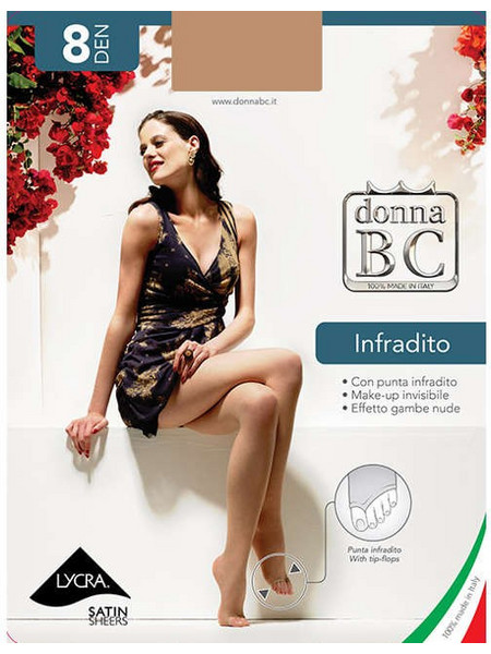 Donna BC INFRADITO Καλσόν 8 Den για Πέδιλα Μπεζ