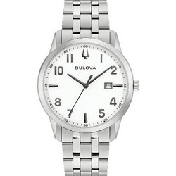 Bulova Sutton Ανδρικό Ρολόι Αυτόματο με Ασημί Μεταλλικό Μπρασελέ 96B474