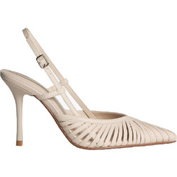Corina Γόβες Slingback Δερμάτινες με Τακούνι Στιλέτο Μπεζ M6220