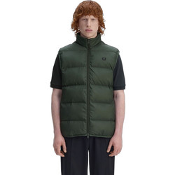 Fred Perry Αμάνικο Ανδρικό Μπουφάν Χειμωνιάτικο Puffer Χακί J8522-X21