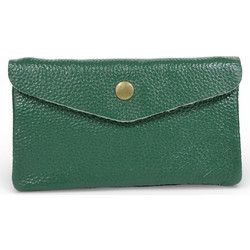 Passaggio Leather Μεγάλο Δερμάτινο Γυναικείο Πορτοφόλι με Clip Χακί 9338-PG-02