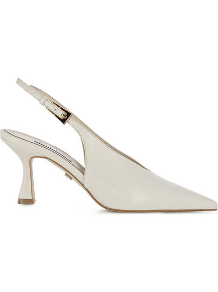 Guy Laroche Γόβες Slingback Δερμάτινες με Λεπτό Ψηλό Τακούνι Λευκές 372988