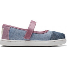 Toms Παιδικές Μπαλαρίνες Πάνινες με Σκρατς Γαλάζιες Ροζ 10014246