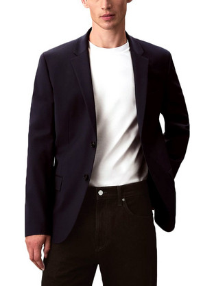 Calvin Klein Χειμερινό Ανδρικό Σακάκι Σπορ Υφασμάτινο με Κανονική Εφαρμογή Μαύρο LV14LD903G-PPK