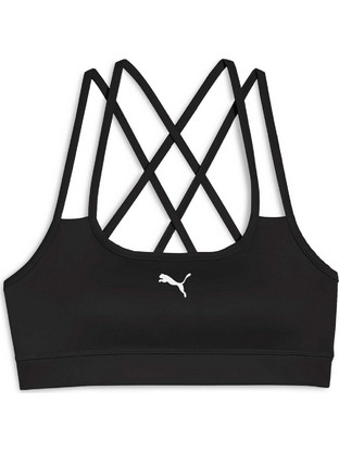 Puma Move Strappy Αθλητικό Μπουστάκι με Μέτρια Στήριξη & Αφαιρούμενη Ενίσχυση Μαύρο 528676-01