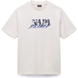 Napapijri S-Lodestar Ανδρικό Αθλητικό T-Shirt Λευκό NP0A4FGY-N1A