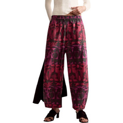 Desigual Υφασμάτινο Γυναικείο Παντελόνι Relaxed Εφαρμογή με Λάστιχο Μπορντό 26SWPW02-3139